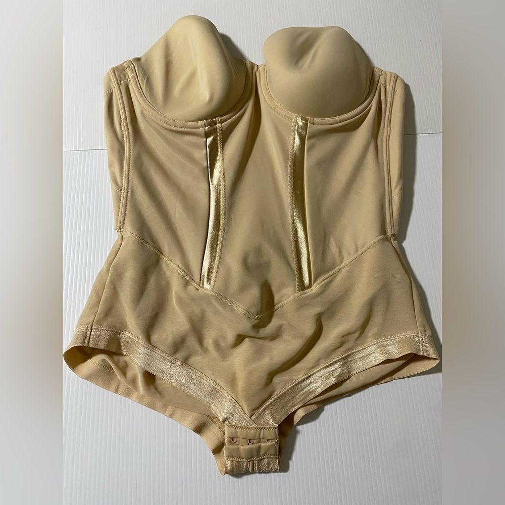 Maidenform Easy Up Strapless Firm Control Bodybriefer shapewear bodysuit 38C - Picture 2 of 13